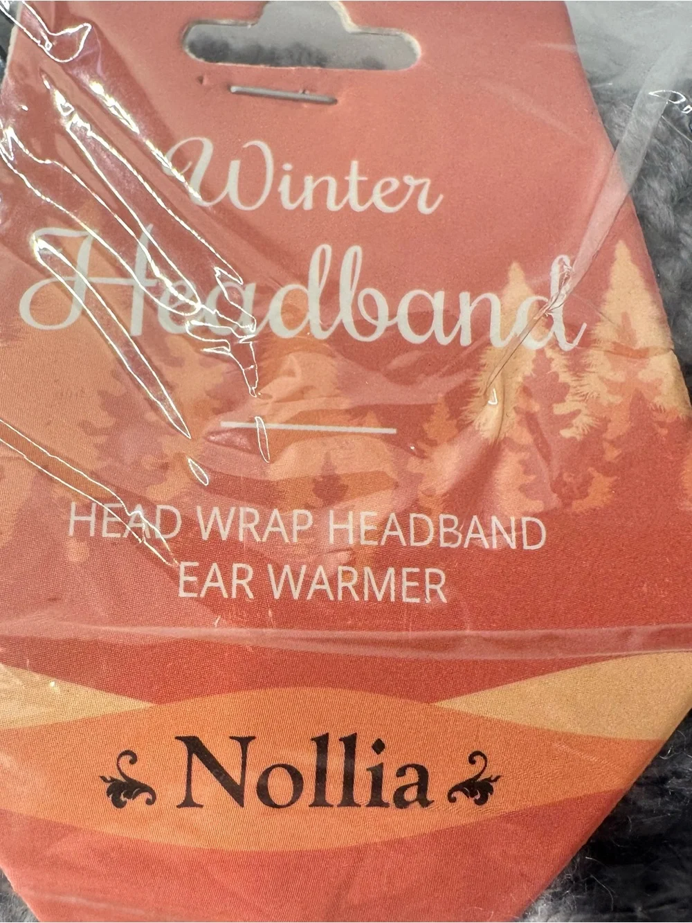 NWT Nollia Cable Knit Winter Headband Ear Warmer Gray One Size